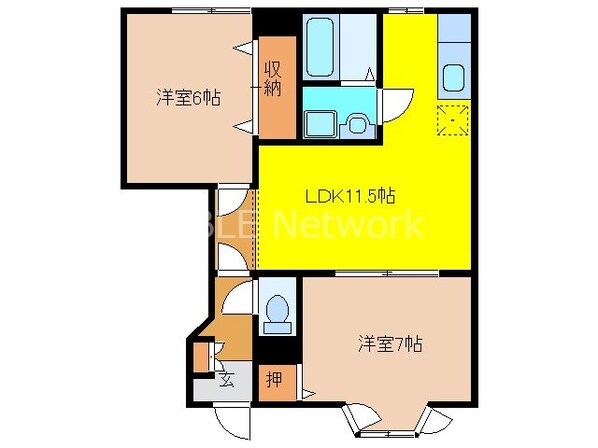 ニュークレストール舞の物件間取画像